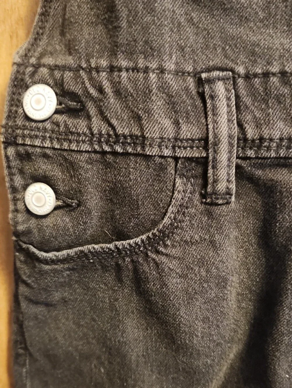 Old Navy Black Denim Farm wear Playtime Shortalls Overalls - Size L(10-12)